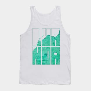 Luanda, Angola City Map Typography - Watercolor Tank Top